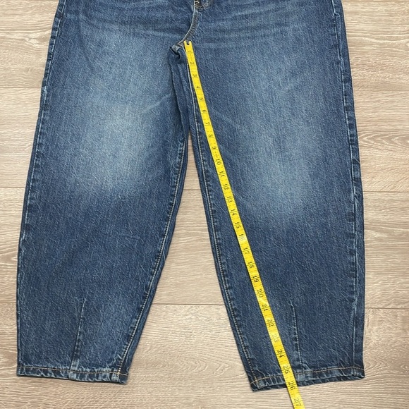 NWT a.n.a. Highest Rise Balloon Jean Dark Wash Denim Tapered Leg 12 - Picture 10 of 16